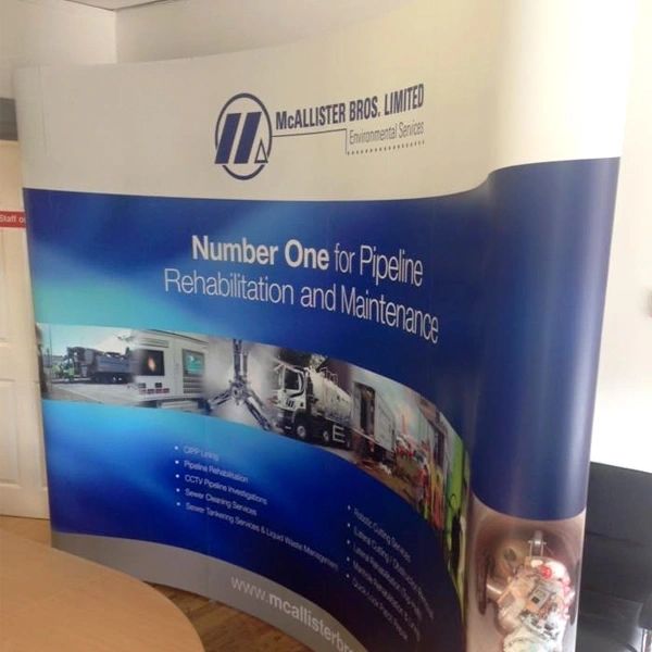 McAllister Bros promotional display banner